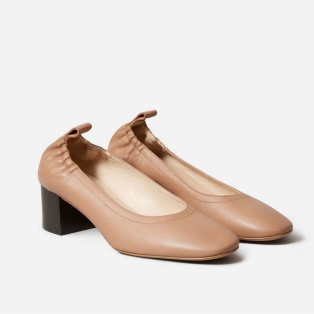 Everlane Tan italian Leather The Day heel